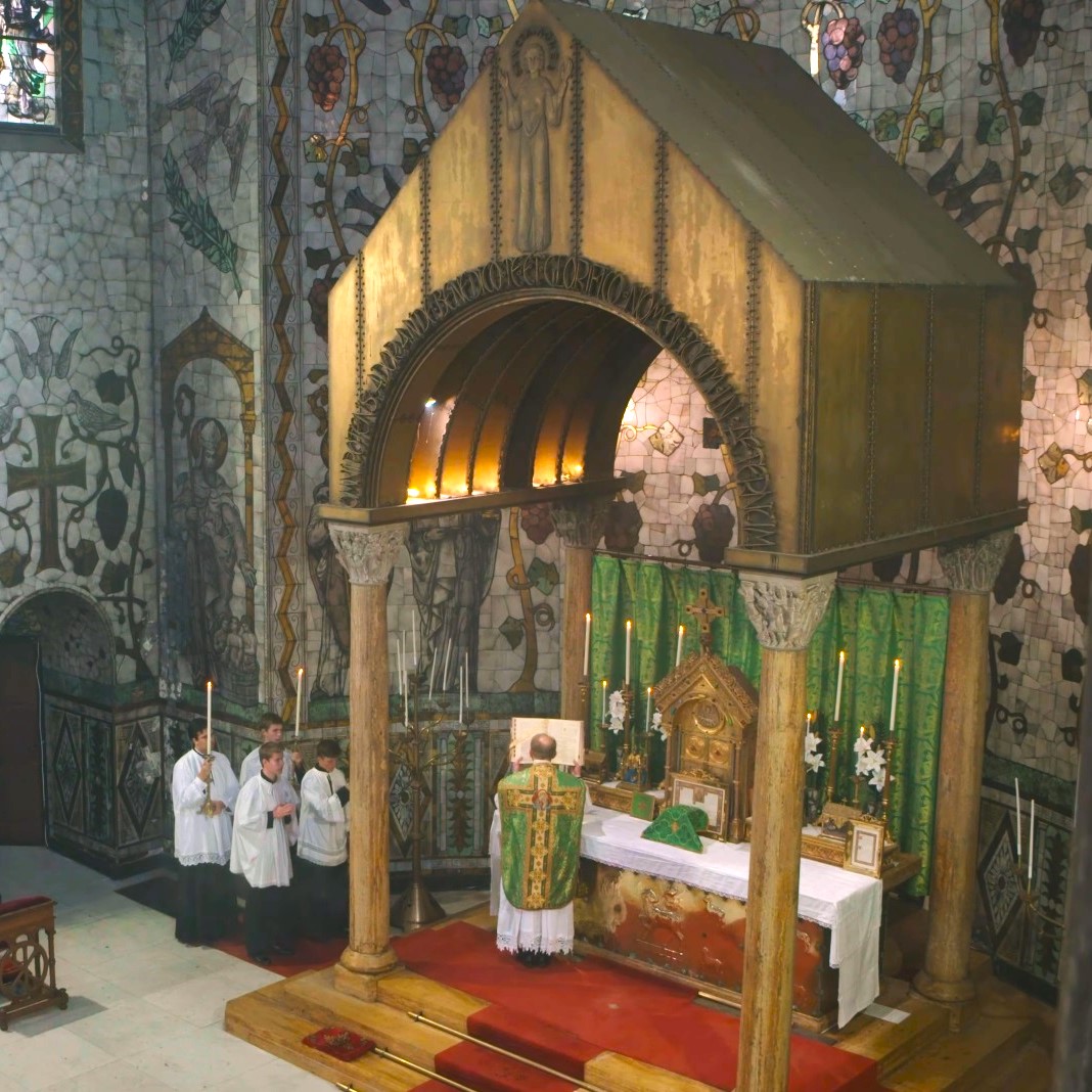 The ciborium of the St. Agnes Church